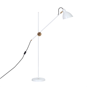 Konsthantverk KH#1 Stehlampe – Rohes Messing & Weiß
