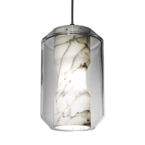 Lee Broom Chamber Light Pendel Groß Carrara-Marmor/Kristall