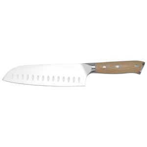 Mareld Europäisches Santokumesser 18 cm Helles Holz