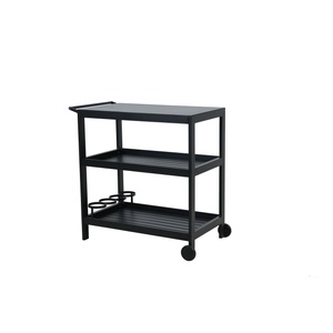 Mareld Outdoor-Küchen-Beistelltisch mit Rädern Schwarz