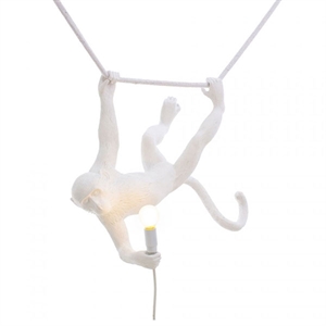 Seletti Monkey Swing Pendelleuchte Weiß