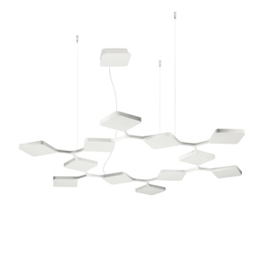 Stilnovo Quad Pendelleuchte Kreis Weiß