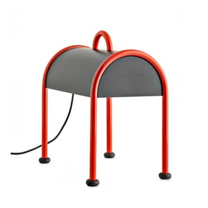 Stilnovo Valigia Tischlampe Rot/ Schwarz