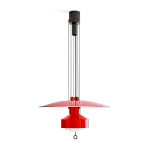 Stilnovo Saliscendi Pendelleuchte Rot/ Weiß
