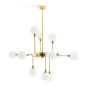 Stilnovo Galassia Pendelleuchte 12 Gold/ Weiß