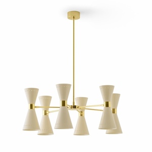 Stilnovo Megafono Pendelleuchte 12 Gold/Elfenbein
