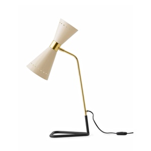 Stilnovo Megafono Tischlampe 2 Gold/Elfenbein