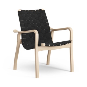 Swedese Primo Sessel Niedrig Buche Natur/ Schwarz
