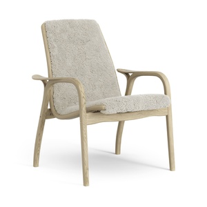 Swedese Laminat-Sessel Eichenfurnier/Mondlicht/Schaffell