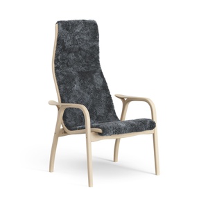 Swedese Lamino Sessel Hoch Lackiert Buche/Anthrazit/Schaffell