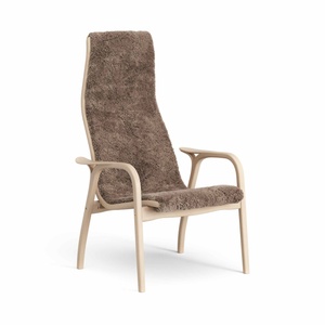 Swedese Lamino Sessel Hoch Lackiert Buche/Sahara/Schaffell