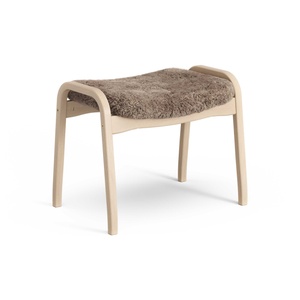 Swedese Lamino Fußhocker, Lackierte Buche/Sahara/Schaffell