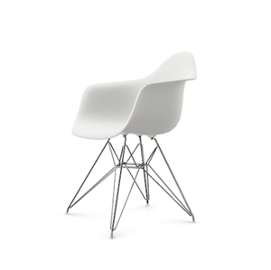 Vitra Eames Plastic DAR Dining Chair Weiß/ Chrom