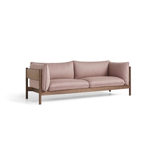 HAY Arbour 3-Sitzer Sofa Walnuss/ Re-Wool 648