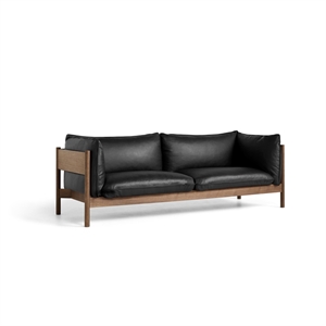 HAY Arbour 3-Sitzer Sofa Walnuss/Nevanda NV0500S