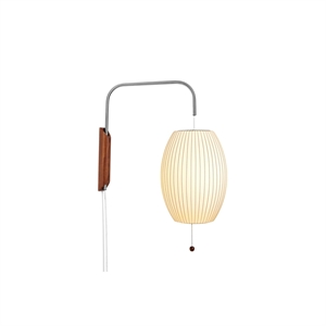 HAY Nelson Cigar Wandlampe Klein , Cremeweiß mit Leitung