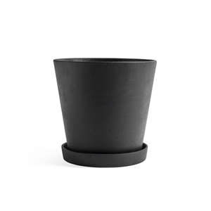 HAY Flowerpot mit Untersetzer XXL Schwarz