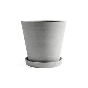 HAY Flowerpot Topf mit Untersetzer XXXL Grau