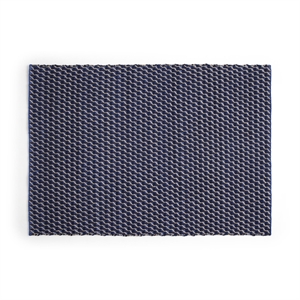 HAY Channel Teppich 140x200 Blau/ Weiß