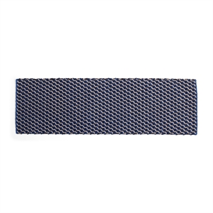 HAY Channel Teppich 60x200 Blau/ Weiß