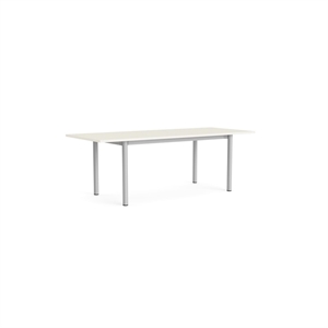 HAY Annex Overhang Esstisch L220 Baumwollcreme/ Aluminium