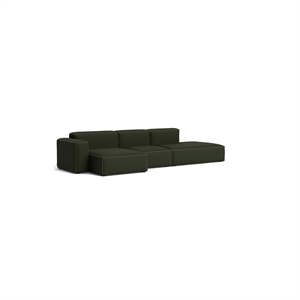 HAY Mags Soft Low 3-Sitzer Sofa Kombination 4 Links Maglia Dunkelgrün