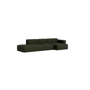 HAY Mags Soft Low 3-Sitzer Sofa Kombination 4 Rechts Maglia Dunkelgrün