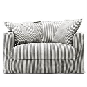Decotique Le Grand Air Loveseat Sessel, Esche, Streifen/Leinen