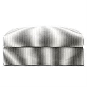Decotique Le Grand Air Fußhocker für Sofa, Esche, Streifen/Leinen