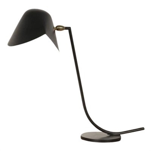 Serge Mouille Antony Schreibtischlampe Schwarz