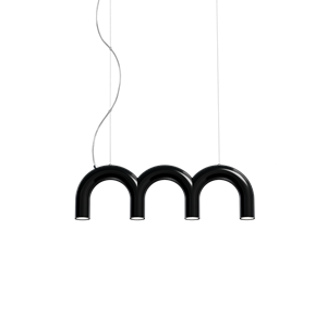 Oblure Arch Triplette Pendelleuchte Schwarz