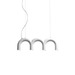 Oblure Arch Triplette Pendelleuchte Weiß