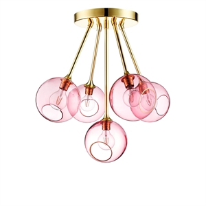 Design by Us Ballroom Molecule Deckenleuchte Rosé/Gold
