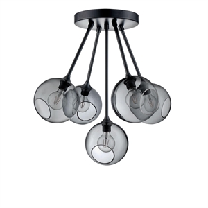 Design by Us Ballroom Molecule Deckenleuchte Rauch/ Schwarz