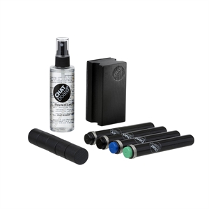 Chat Board Woody Starterset für Boards in Schwarz Eiche/ Schwarz/ Blau/ Grün