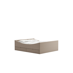 Rye Sleep Gebogenes Bettgestell mit 2 Schubladen 180x210 Beige