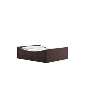 Rye Sleep Gebogenes Bettgestell mit 4 Schubladen 180x210 Dunkelbraun