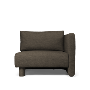 Ferm Living Dase Modul Sofa Rechts Weiches Bouclé/Dunkelbraun