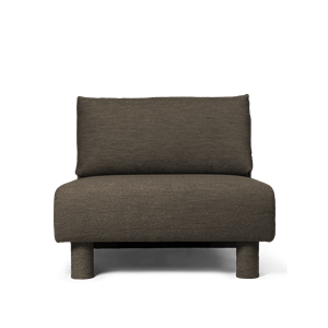 Ferm Living Dase Modul Sofa Center Weiches Bouclé/Dunkelbraun