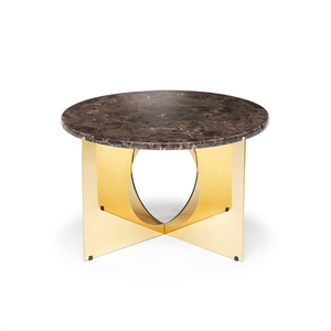 Design By Us This Is Art Couchtisch Gold/ Braun Marmor