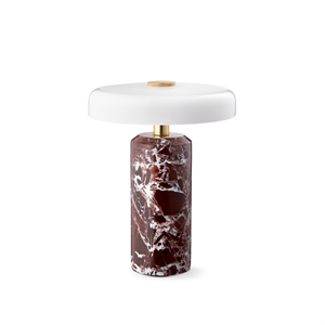 Design By Us Trip Tragbare Lampe Burgunder Marmor/Glänzender Opal