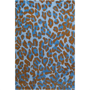 Decotique Leoparden-Teppich 300x400 cm Blau
