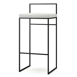 Department Barhocker mit Rückenlehne 90 cm Schwarz/Pazifikweiß