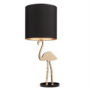 Design by Us Crazy Flamingo Tischlampe Schwarz