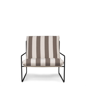 Ferm Living Desert 1-Sitzer-Sofa Stripe Black/Chocolate