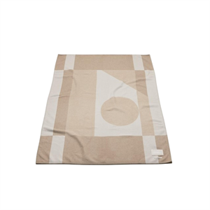 Beige Big Logo Teppich Beige/ Sand