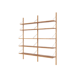 Frama Regal Bibliothek Doppel-Bücherregal 185,2 x 80 Natur Eiche