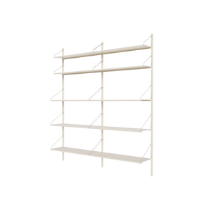 Frama Regal Bibliothek Doppel-Bücherregal 185,2 x 80 Warmweiß