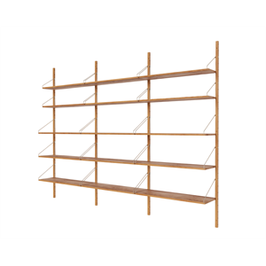 Frama Regal Bibliothek Dreiteiliges Bücherregal 185,2x80 Natur Eiche