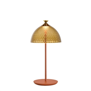 Kartell PUMO Tischlampe Bernstein/ Ziegelrot